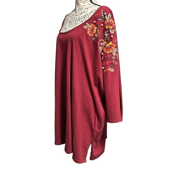 Roaman's 30/32 Plus 3X Top Autumn Colors V-Neck Stretch Officecore Teacher - Picture 4 of 11